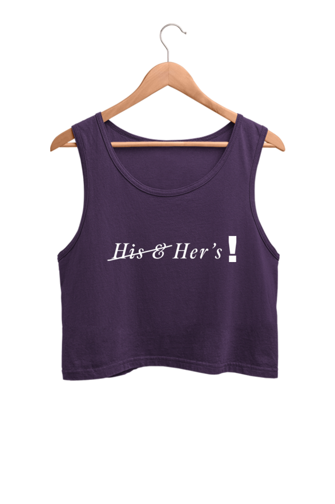 'His & Her's' Crop Tank Top