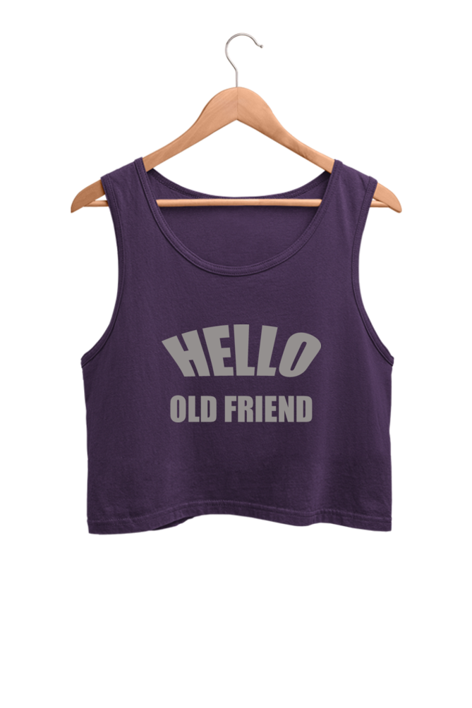 'Hello Old Friend' Crop Tank Top