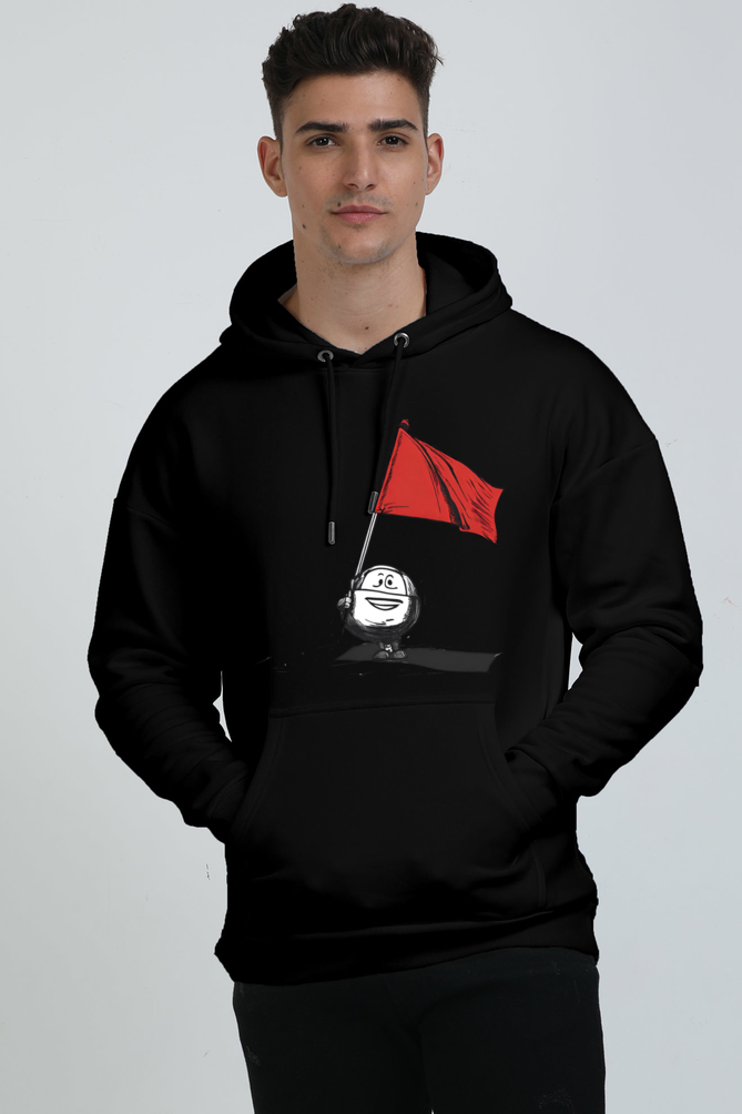 Unisex Red Flag Pullover Hoodie