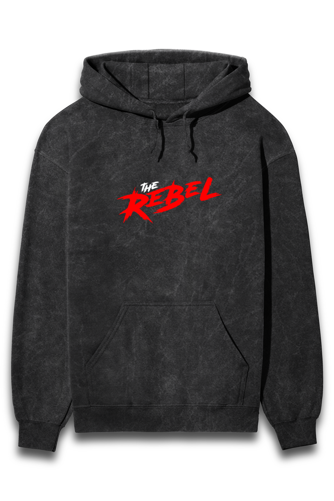 'The Rebel' Acid Wash Regular fit Hoodie