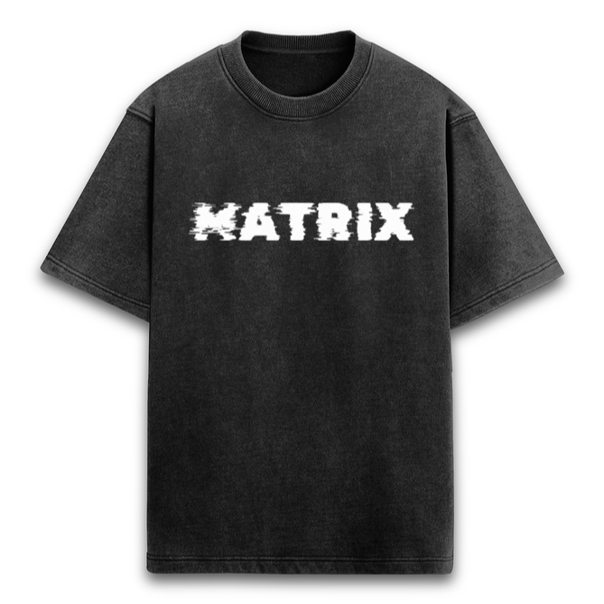 The 'Matrix' Unisex Oversized Acid Wash T-Shirt