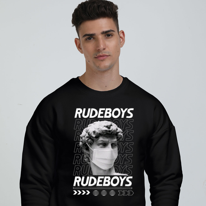 'Rude Boys' graphic Oversized Sweatshirt