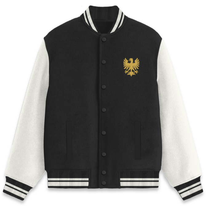 Classic Pocket print Unisex Varsity Jacket