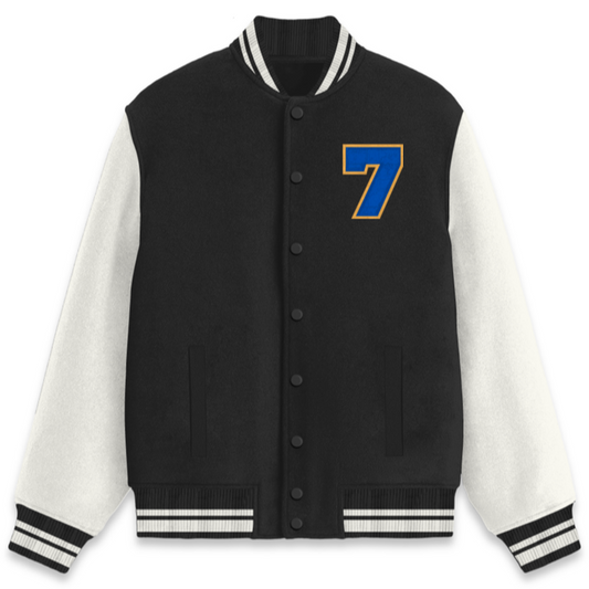 '7' Embroidered Unisex Varsity Jacket