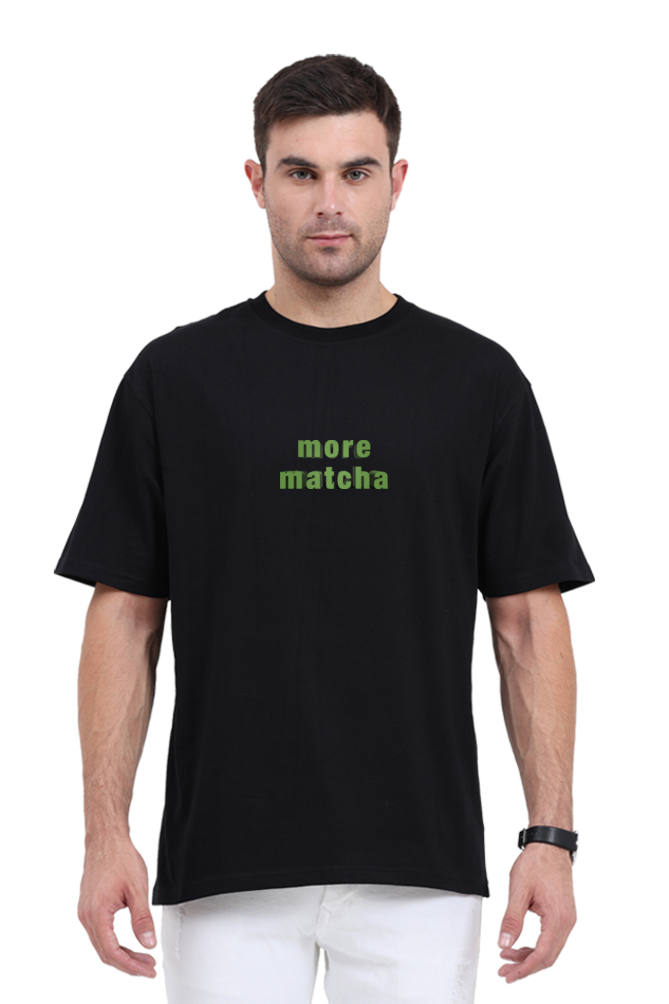 'More Matcha' print Oversized T-Shirt