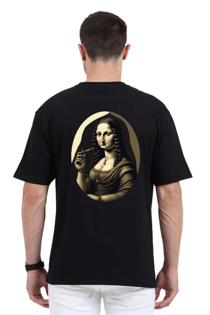 Mona Lisa Print Unisex Oversized T-Shirt