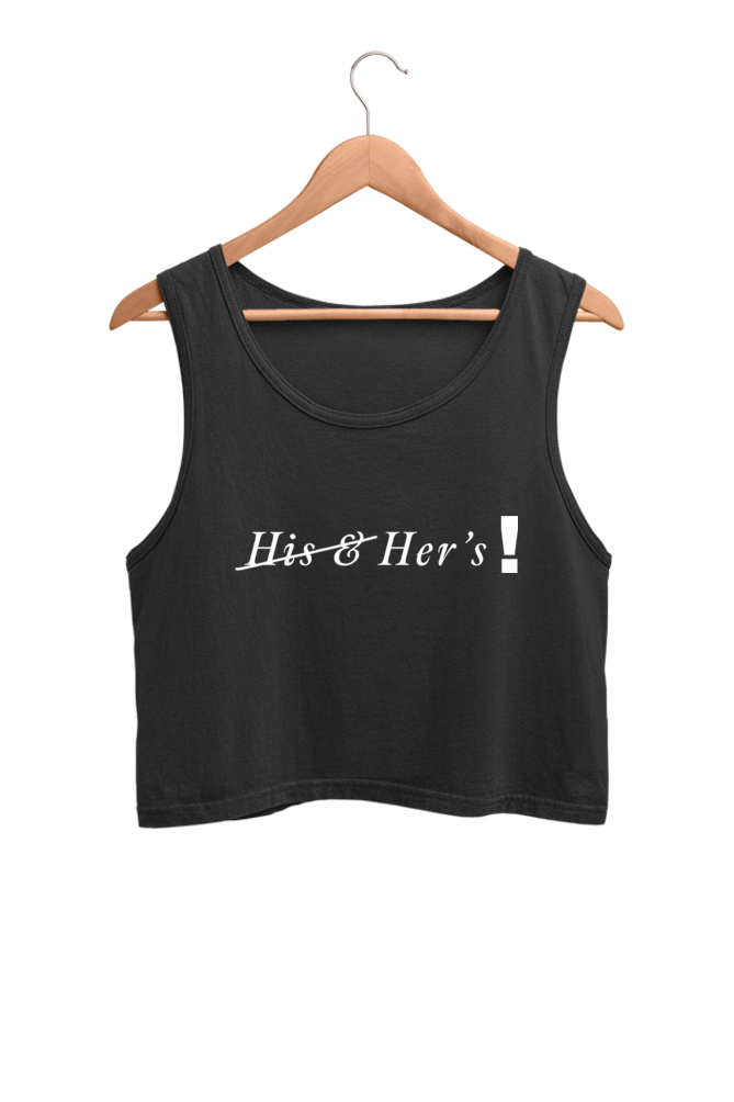 'His & Her's' Crop Tank Top