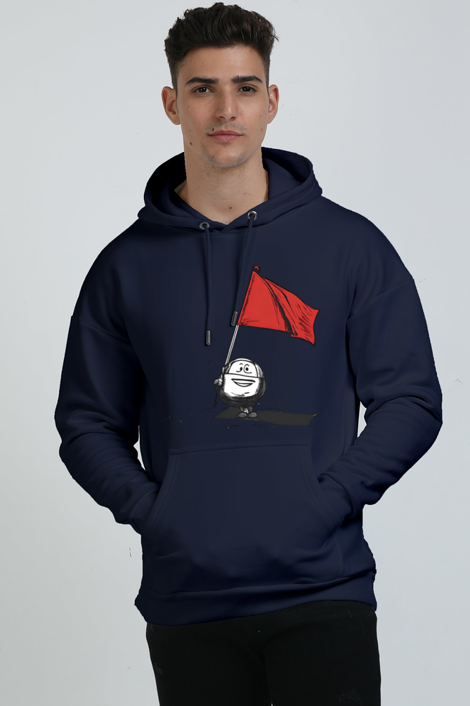 Unisex Red Flag Pullover Hoodie