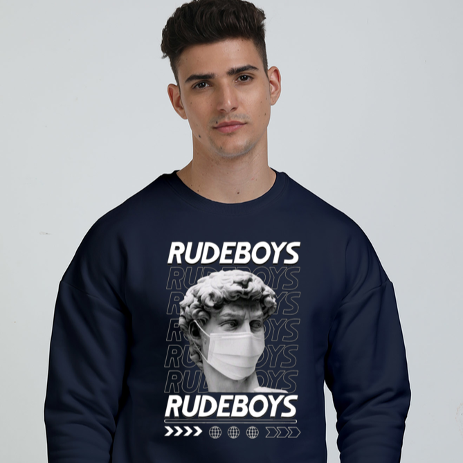 'Rude Boys' graphic Oversized Sweatshirt