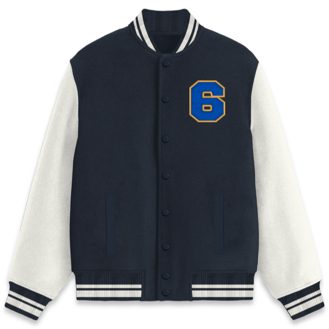 Numeric Embroidery Unisex Varsity Jacket