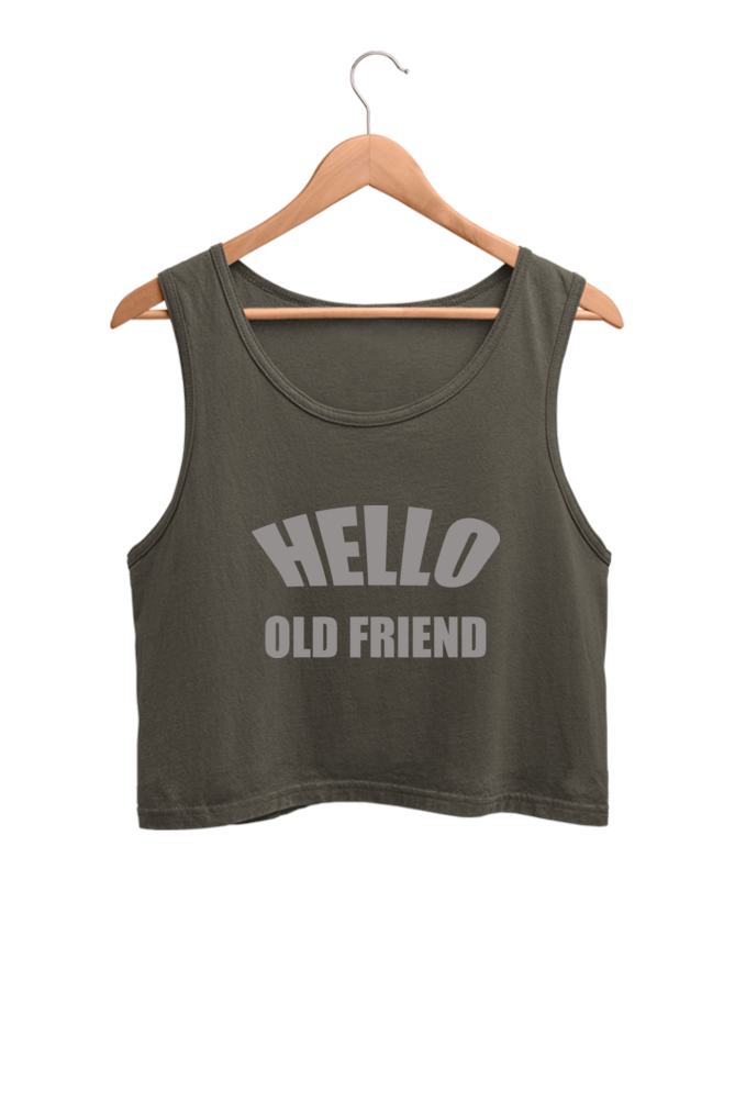 'Hello Old Friend' Crop Tank Top