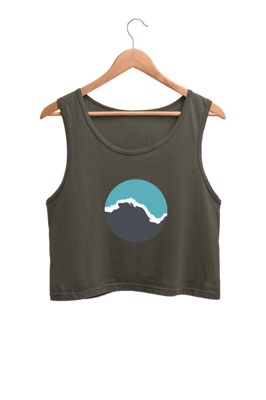 Wave Graphic Crop Tank Top