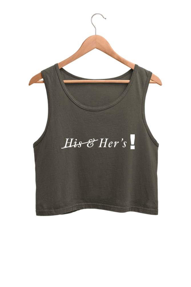 'His & Her's' Crop Tank Top