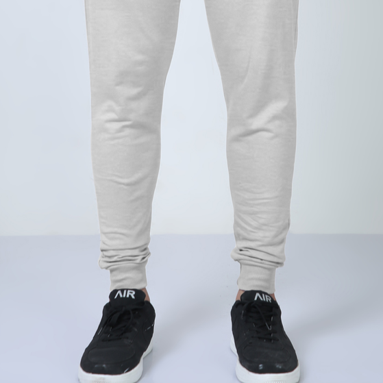 'Adventure' puff print grey joggers