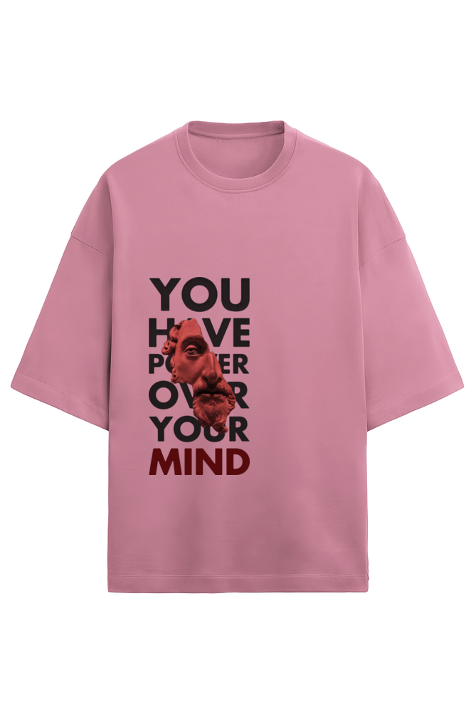 'Power over your mind' Unisex Oversized Terry Cotton T-Shirt