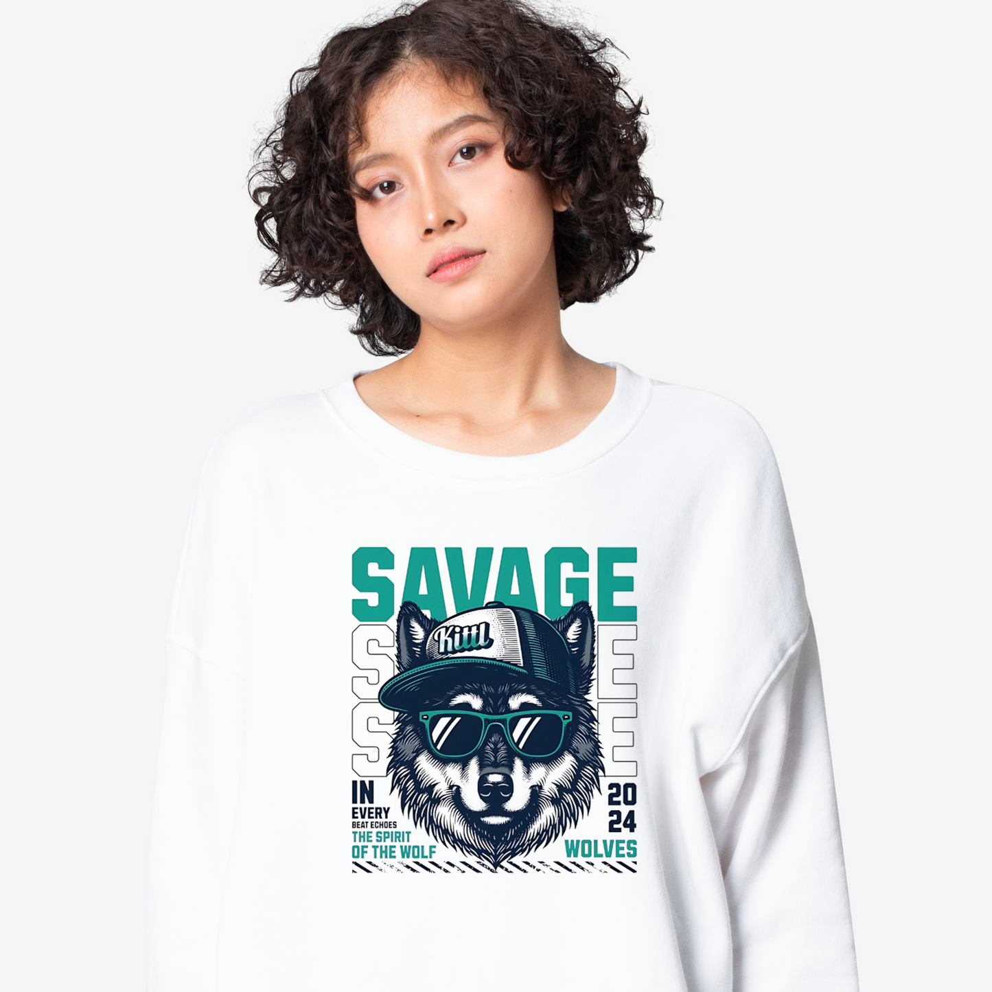 'Savage' graphic Oversized Unisex Sweatshirt