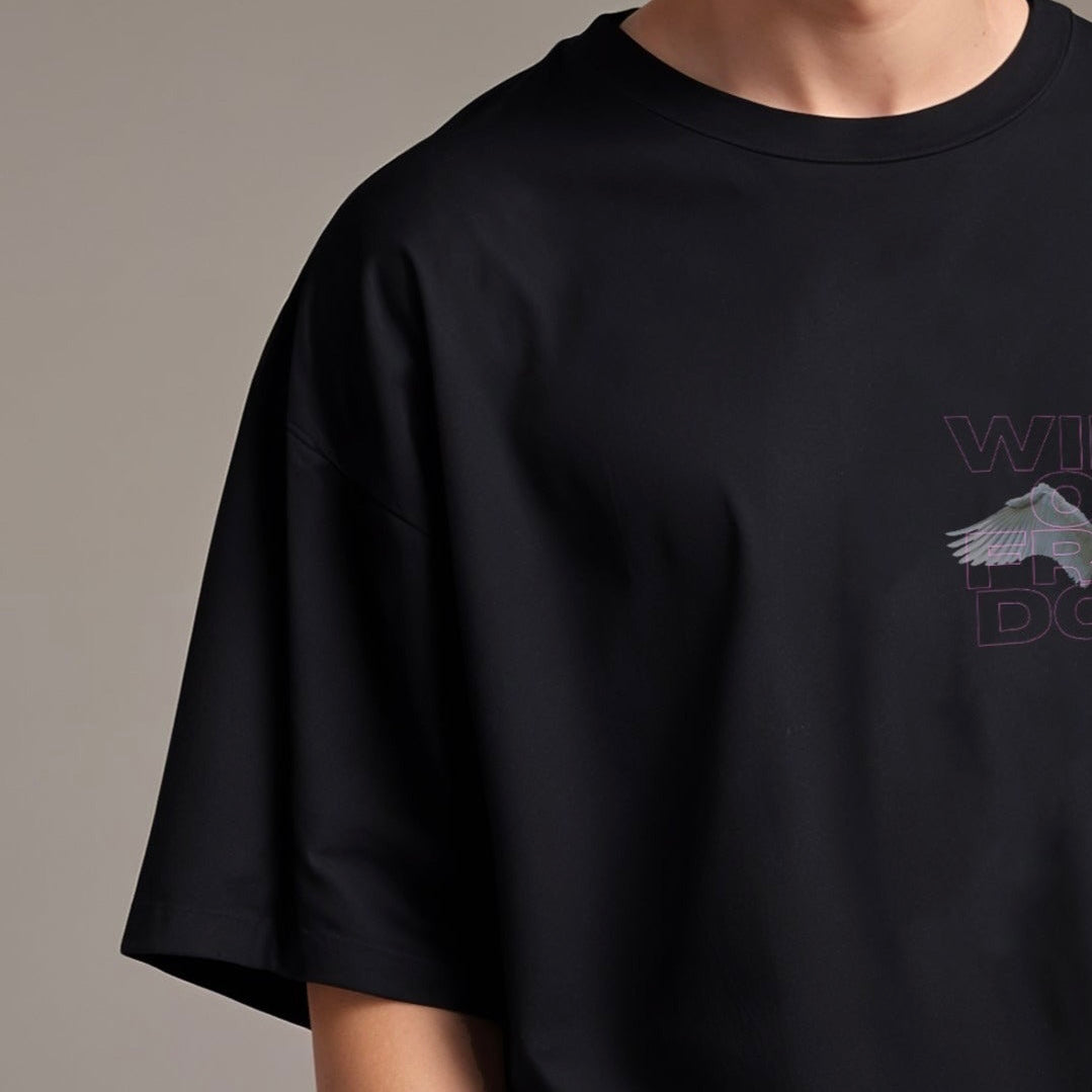 'Wings of Freedom' Graphic Oversized T-Shirt