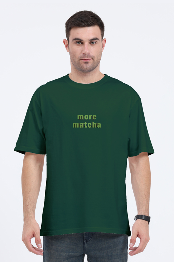 'More Matcha' print Oversized T-Shirt