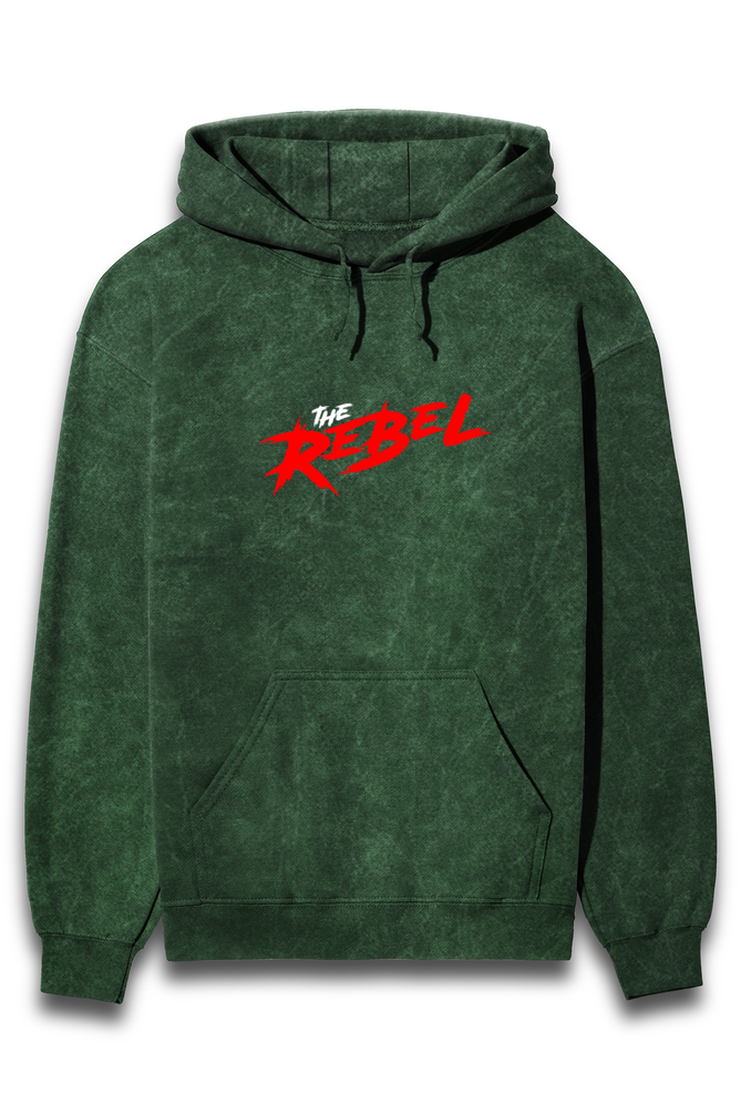 'The Rebel' Acid Wash Regular fit Hoodie