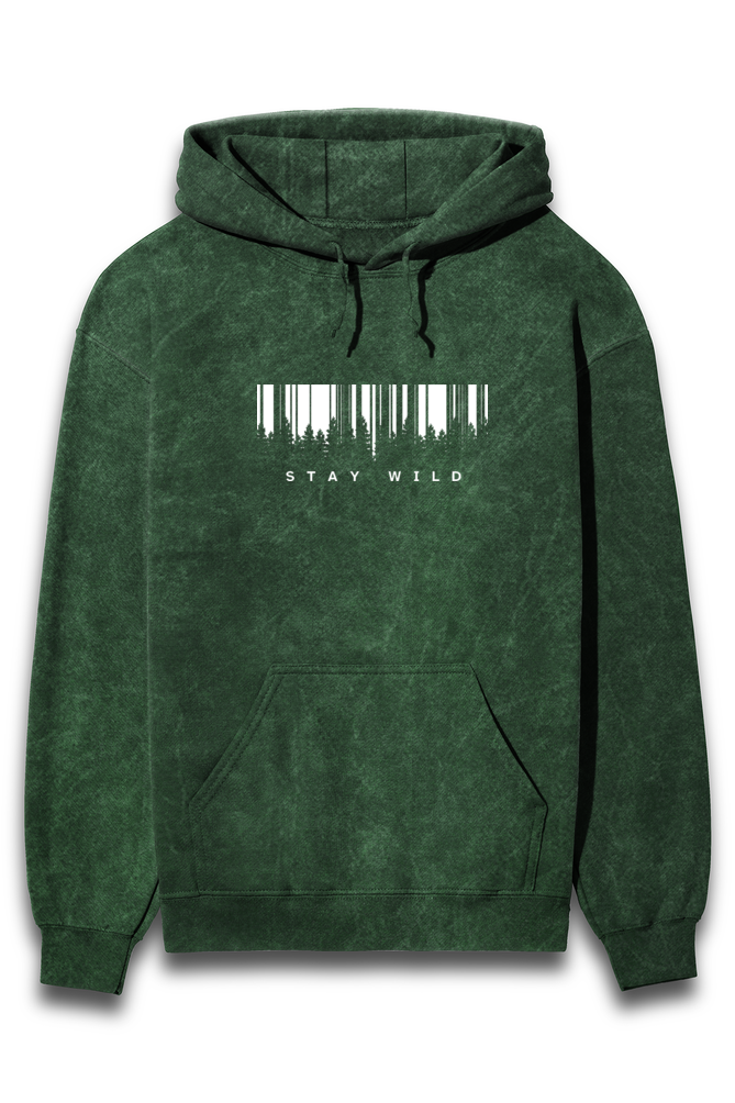 'Stay Wild' Acid Wash Hoodie