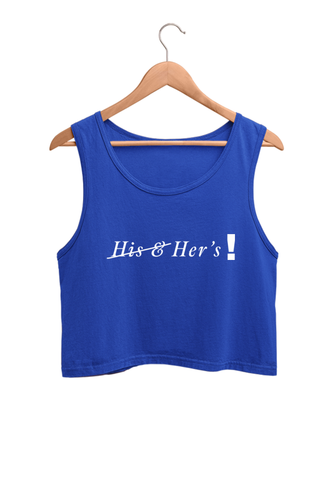 'His & Her's' Crop Tank Top