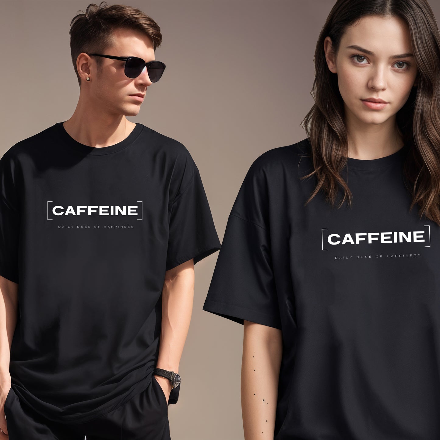 'CAFFEINE' oversized T-Shirt