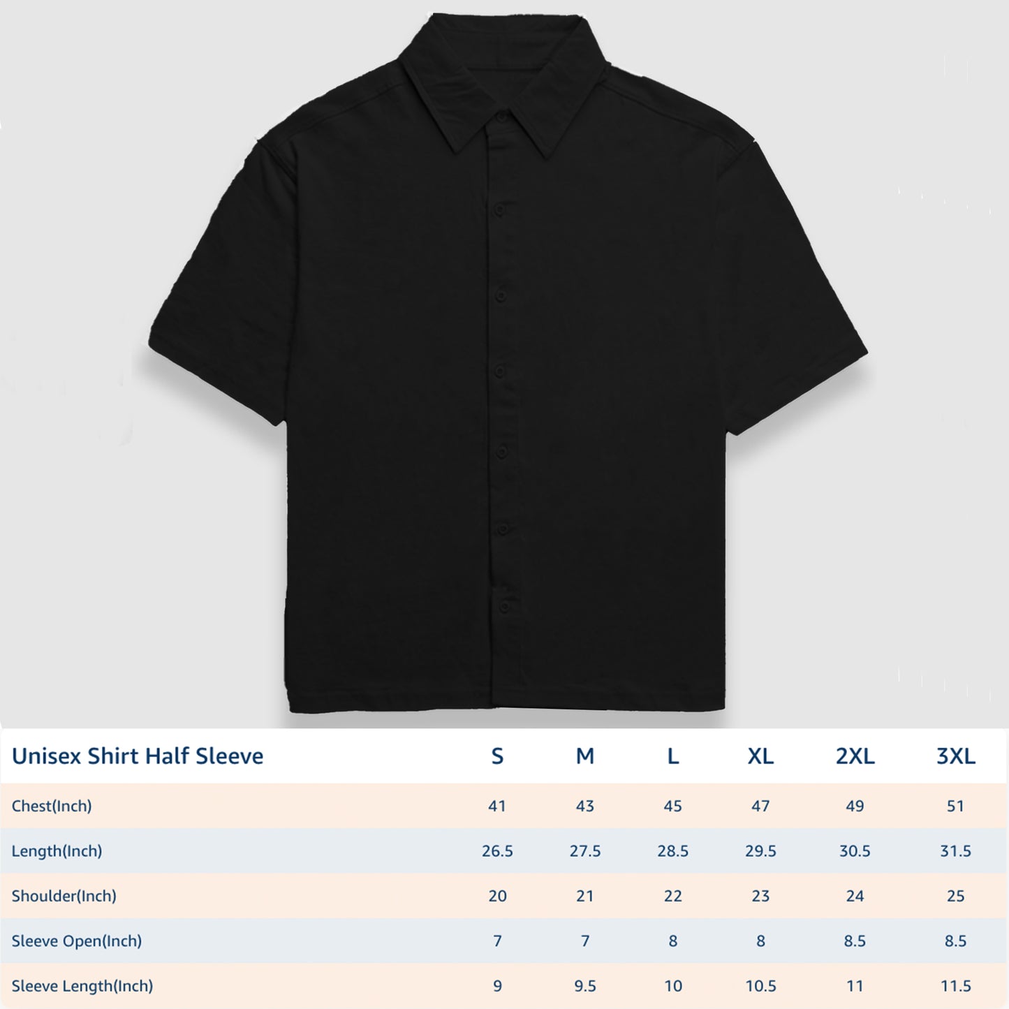 Classic Black Unisex Oversized Bowling Shirt