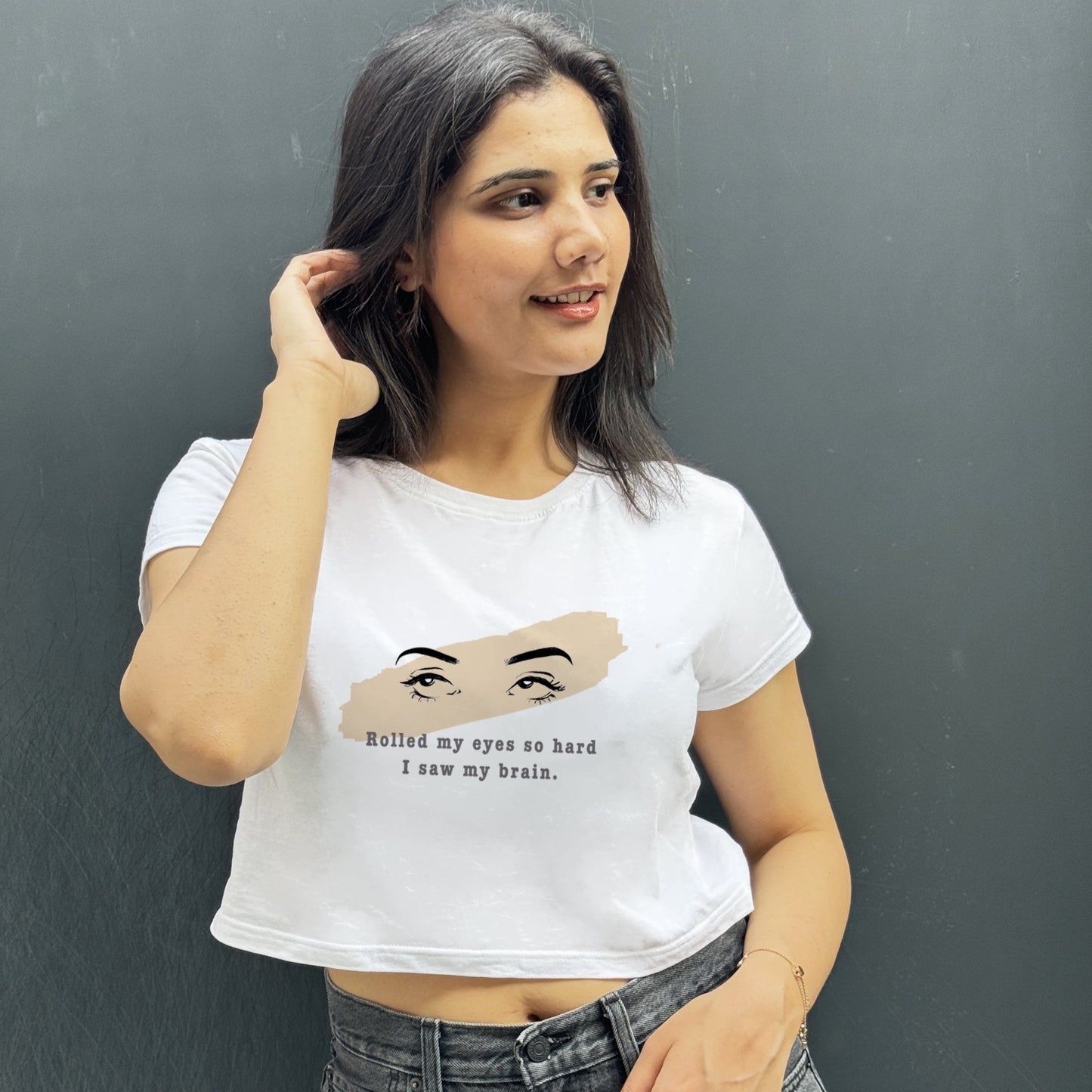 'Eye Roll' Crop Top