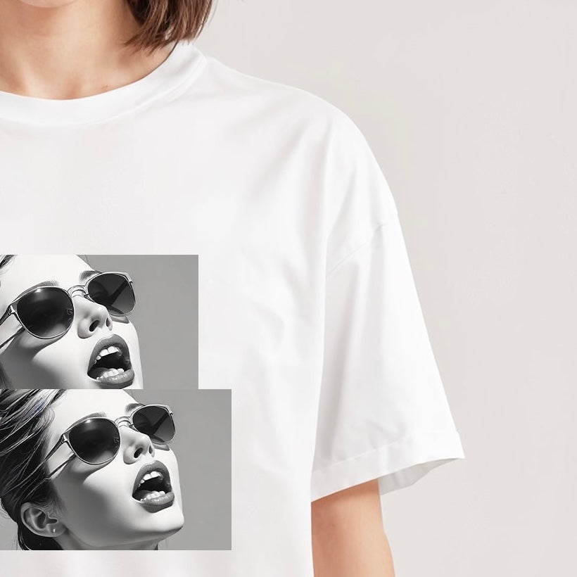 B&W print Oversized Unisex T-Shirt