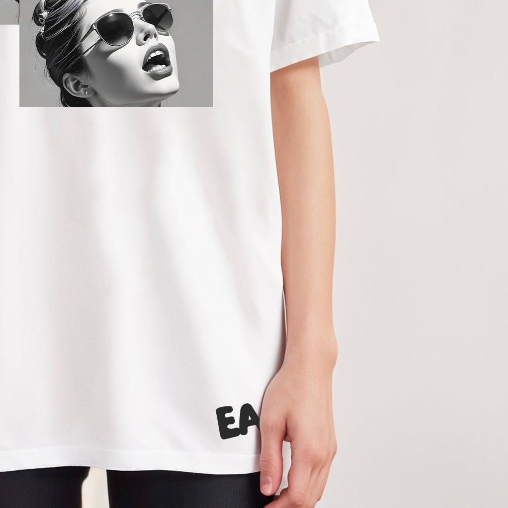 B&W print Oversized Unisex T-Shirt