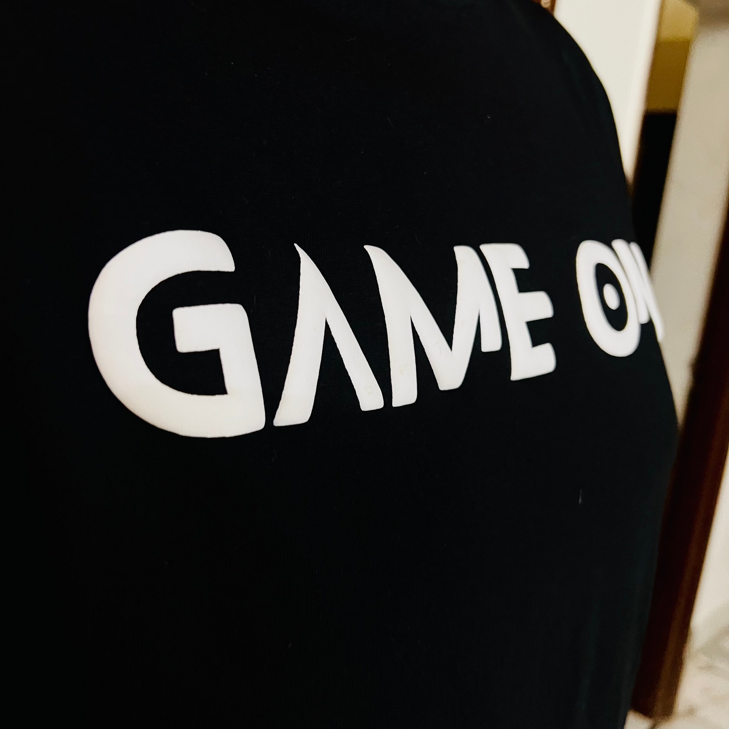 'Game On' puff print Unisex Oversized T-Shirt