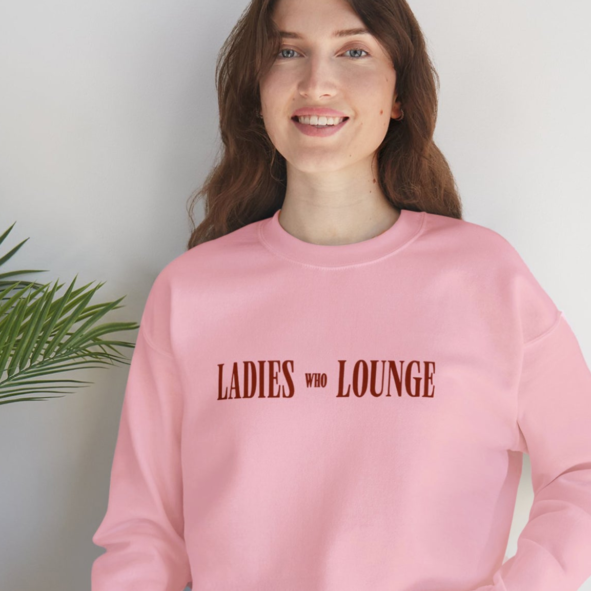 'Ladies who lounge' Oversized Sweatshirt (PINK)