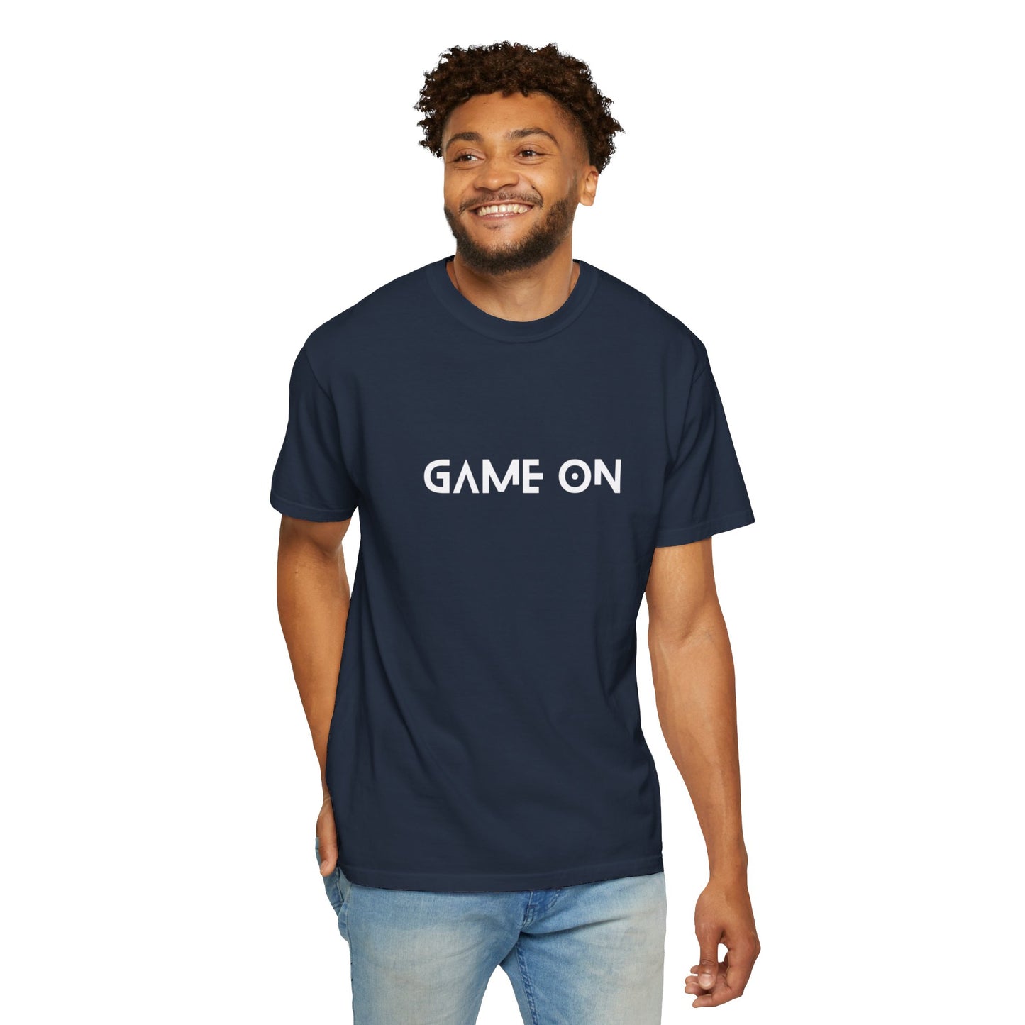 'Game On' puff print Unisex Oversized T-Shirt