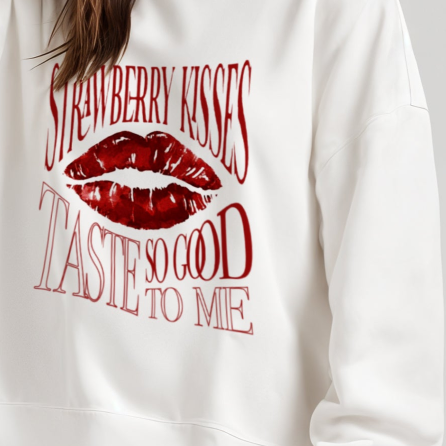 'Strawberry Kisses' Oversized Sweatshirt