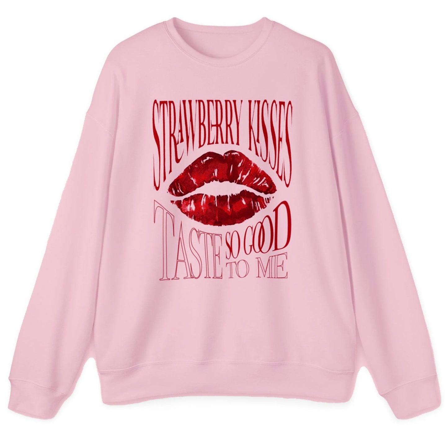 'Strawberry Kisses' Oversized Sweatshirt (PINK)