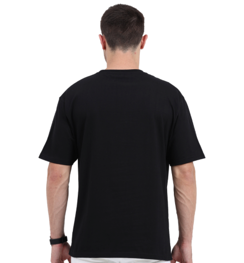 'Izza Vibe' Black Oversized T-Shirt