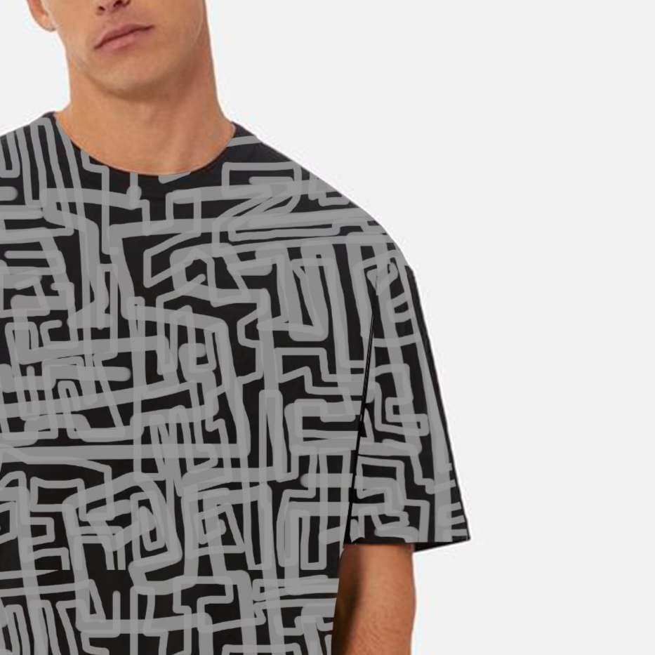 Abstract print Unisex Oversized T-Shirt