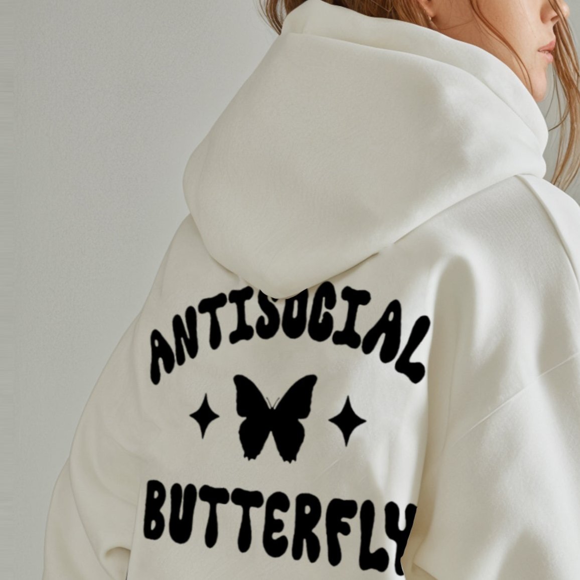 'Antisocial Butterfly' Oversized Hoodie