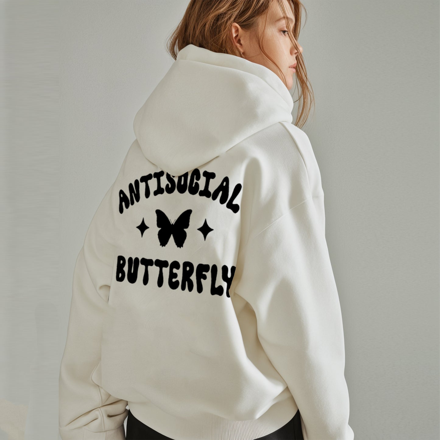 'Antisocial Butterfly' Oversized Hoodie