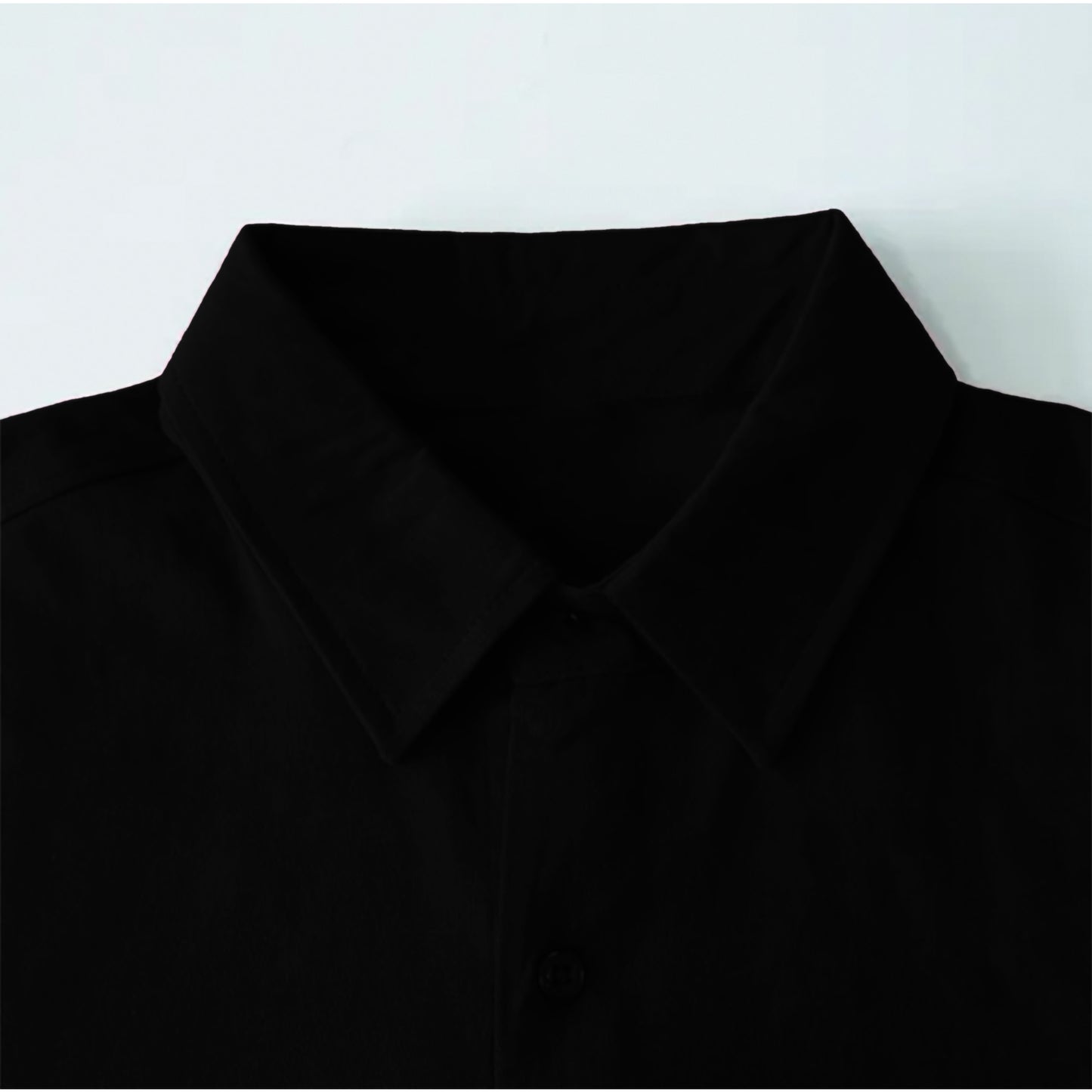 'Brooklyn' oversized black Bowling Shirt