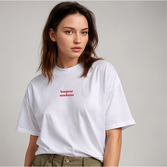 'Bonjour Madame' Oversized T-Shirt