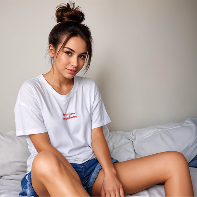 'Bonjour Madame' Oversized T-Shirt