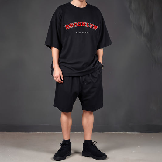 'Brooklyn' print oversized Terry Cotton T-Shirt