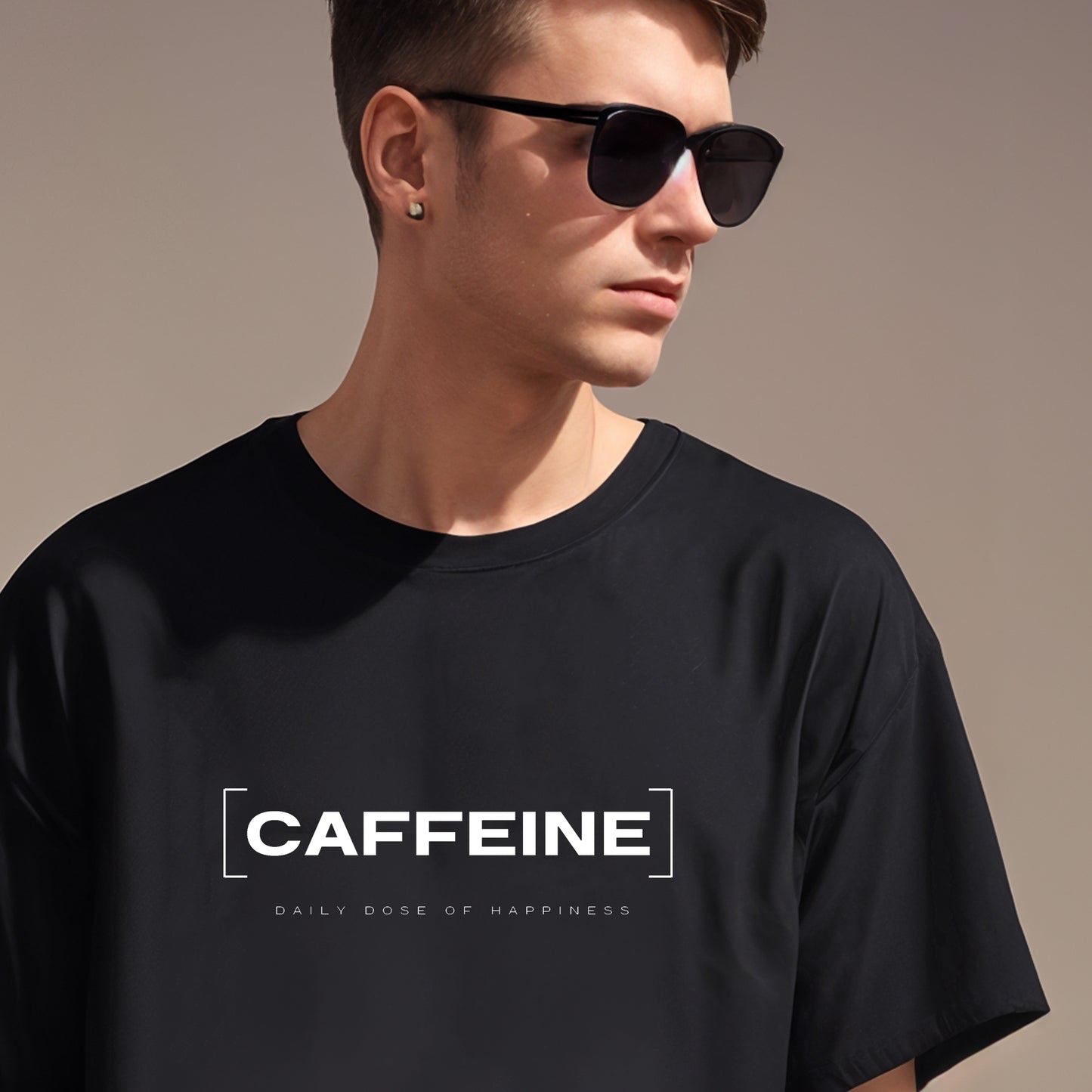 'CAFFEINE' oversized T-Shirt