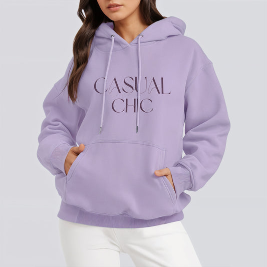 'Casual Chic' Oversized Lavender Hoodie