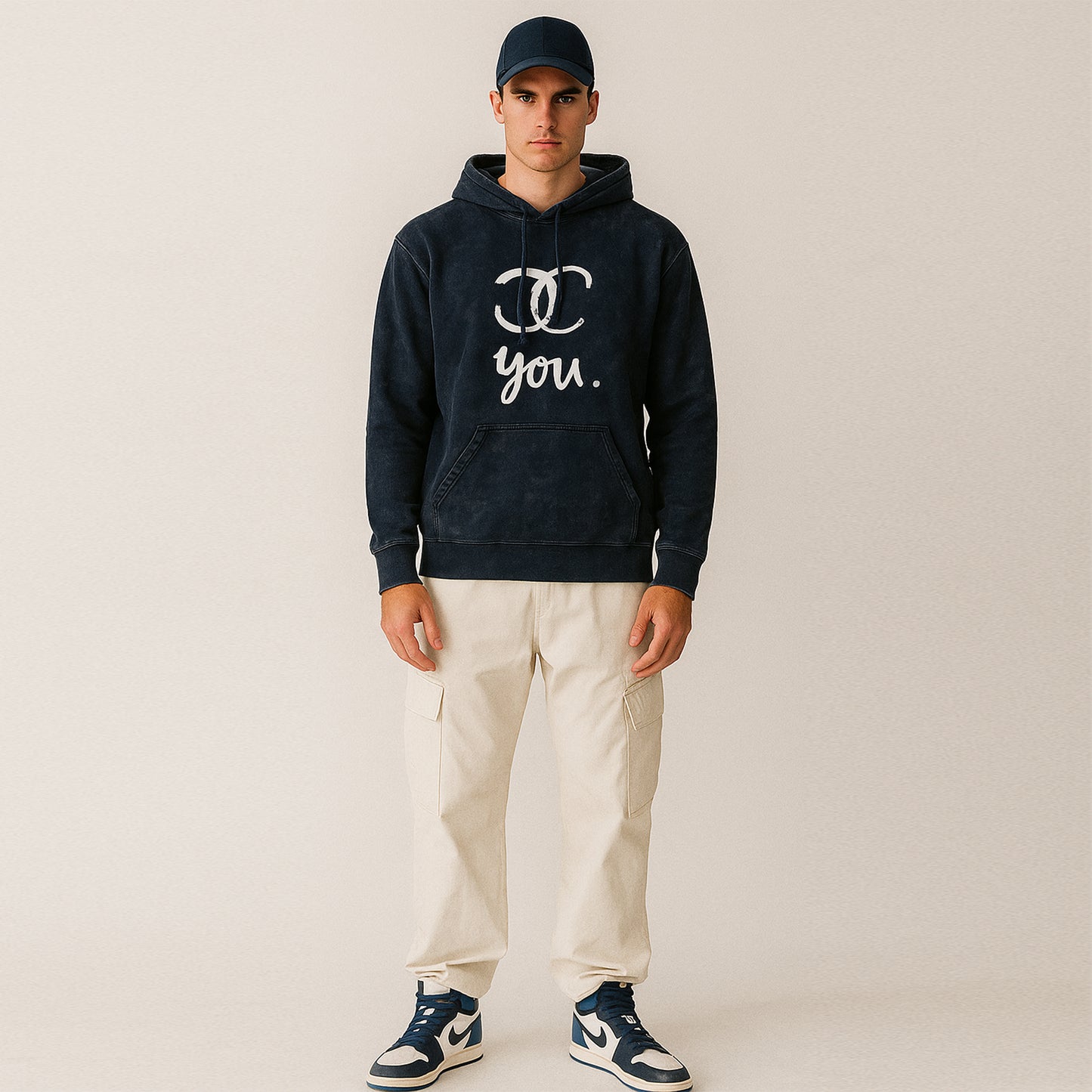 'Chanel You' Brand Parody Unisex Acid Washed Hoodie