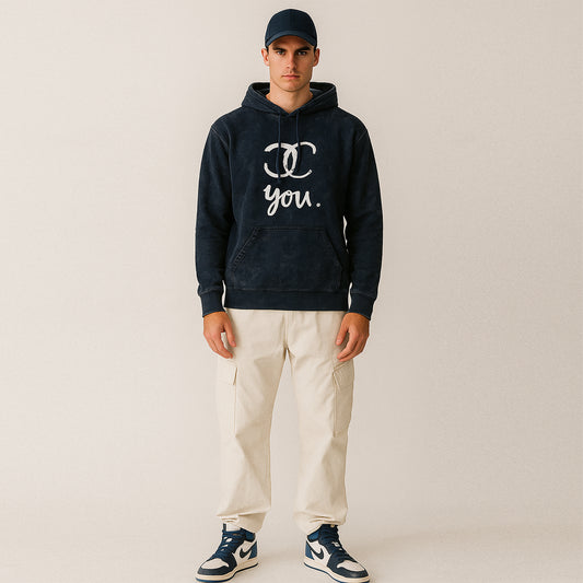 'Chanel You' Brand Parody Unisex Acid Washed Hoodie