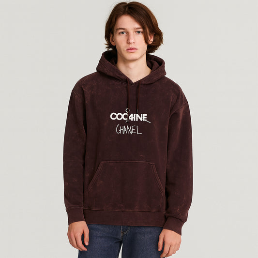 Chanel Brand Parody Unisex Acid Washed Hoodie