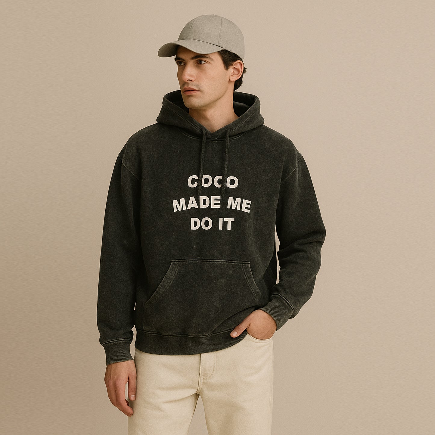 'COCO made me do it' Unisex Acid Washed Hoodie