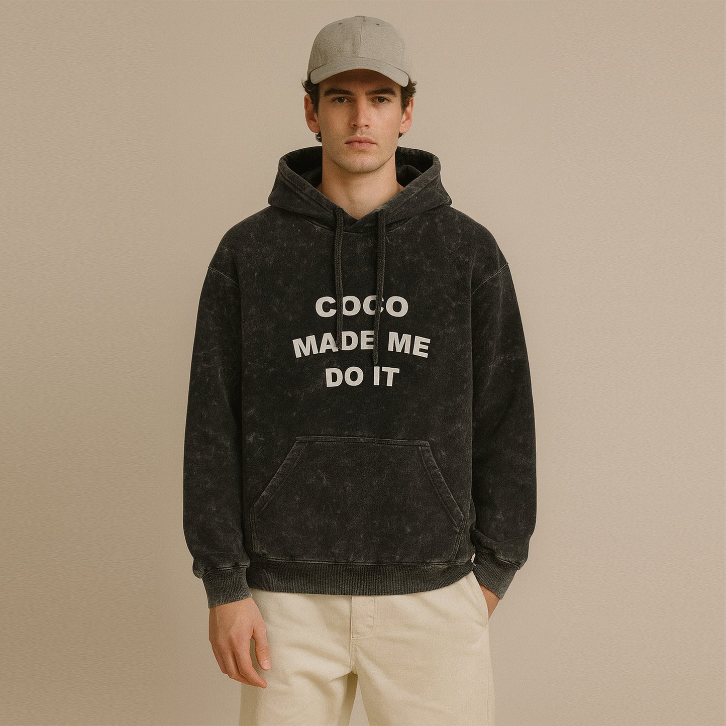 'COCO made me do it' Unisex Acid Washed Hoodie